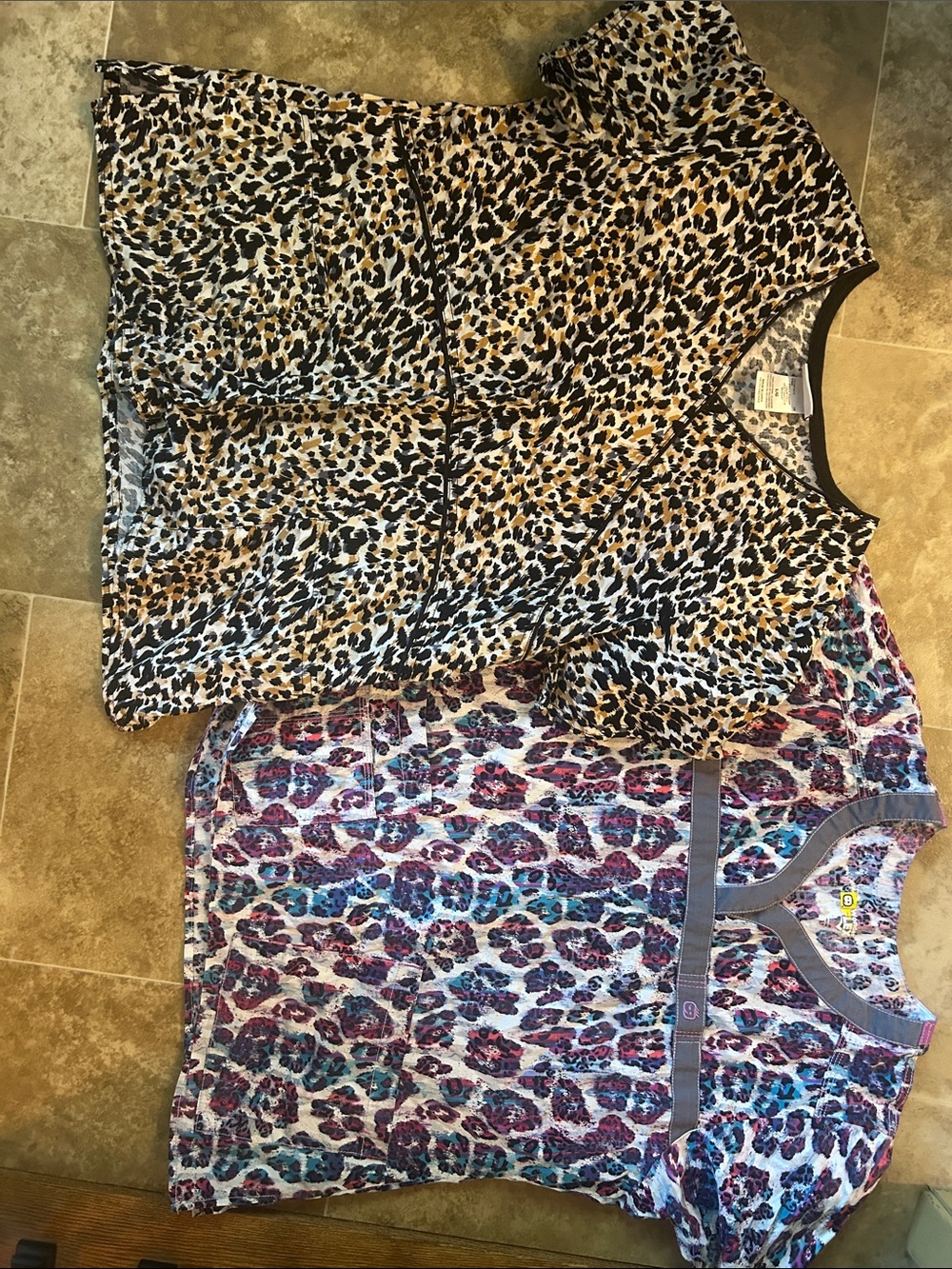 Bundle of 2 large scrub tops